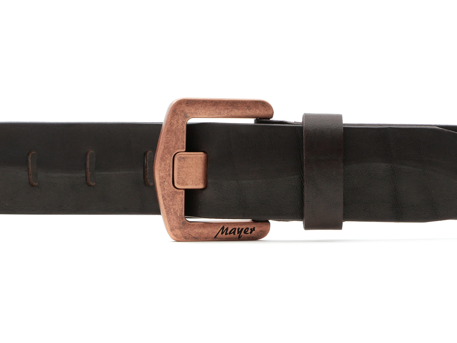 Кожаный коричневый мужской джинсовый ремень B40-2039